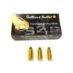 S&B 9mm Luger Subsonic FMJ 9g